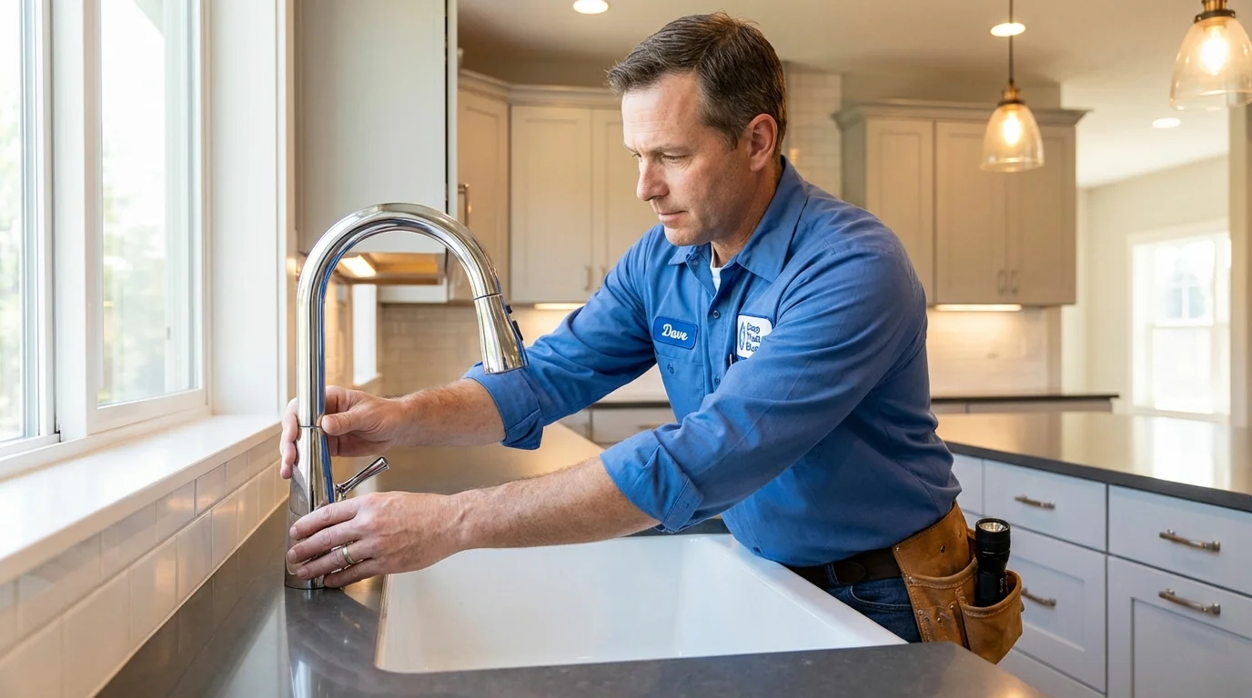 Kitchen faucet installation by Johns Plumbing LLC in Fox River Grove